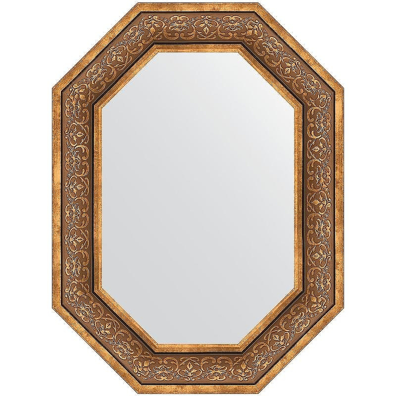 Зеркало Evoform Polygon 79х59 BY 7233 в багетной раме - Вензель бронзовый 101, купить, цена, заказать, магазин, доставка, скидка, промокод, купить, цена, заказать, магазин, доставка, скидка, промокод