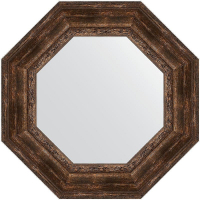 Зеркало Evoform Octagon 67x67 BY 7394 в багетной раме - Состаренное дерево с орнаментом 120, купить, цена, заказать, магазин, доставка, скидка, промокод, купить, цена, заказать, магазин, доставка, скидка, промокод