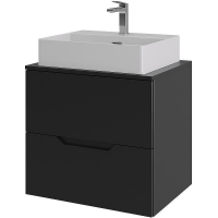 Тумба с раковиной Orange Line 60 Li-60TubMDF+B04-500W подвесная Черная матовая, купить, цена, заказать, магазин, доставка, скидка, промокод, купить, цена, заказать, магазин, доставка, скидка, промокод