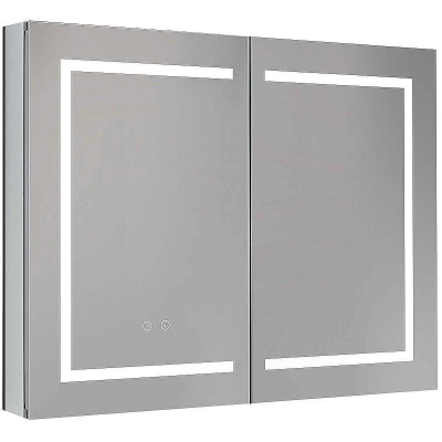 Зеркальный шкаф Aquatek 90 AQ7904-MLC с подсветкой Хром