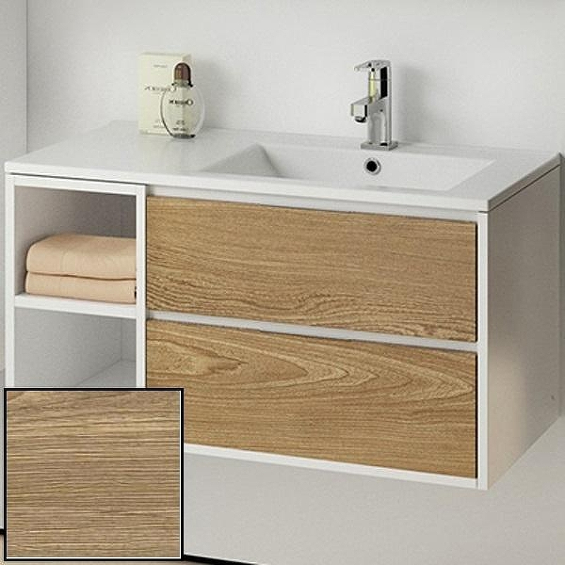 Тумба с раковиной SanVit Мэри-4 90 R kmery904 с фактурой под дерево подвесная Карпатская ель, купить, цена, заказать, магазин, доставка, скидка, промокод, купить, цена, заказать, магазин, доставка, скидка, промокод