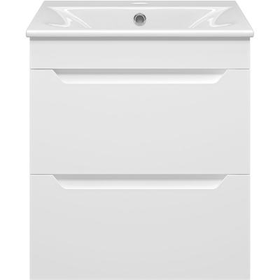 Тумба с раковиной Misty Бриз 50 УТ000023901 подвесная Белая матовая