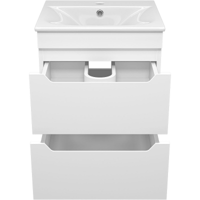 Тумба с раковиной Misty Бриз 50 УТ000023901 подвесная Белая матовая