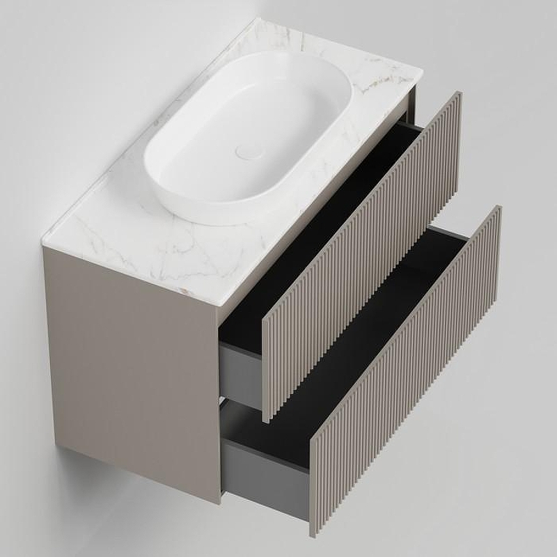 Тумба под раковину La Fenice Terra Twin 100 FNC-01-TER-C-100-2 подвесная Бежевая матовая, купить, цена, заказать, магазин, доставка, скидка, промокод, купить, цена, заказать, магазин, доставка, скидка, промокод