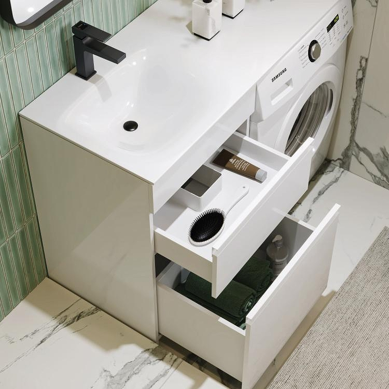 Тумба под раковину Aqwella Duet 115 DU01052N Белая, купить, цена, заказать, магазин, доставка, скидка, промокод, купить, цена, заказать, магазин, доставка, скидка, промокод