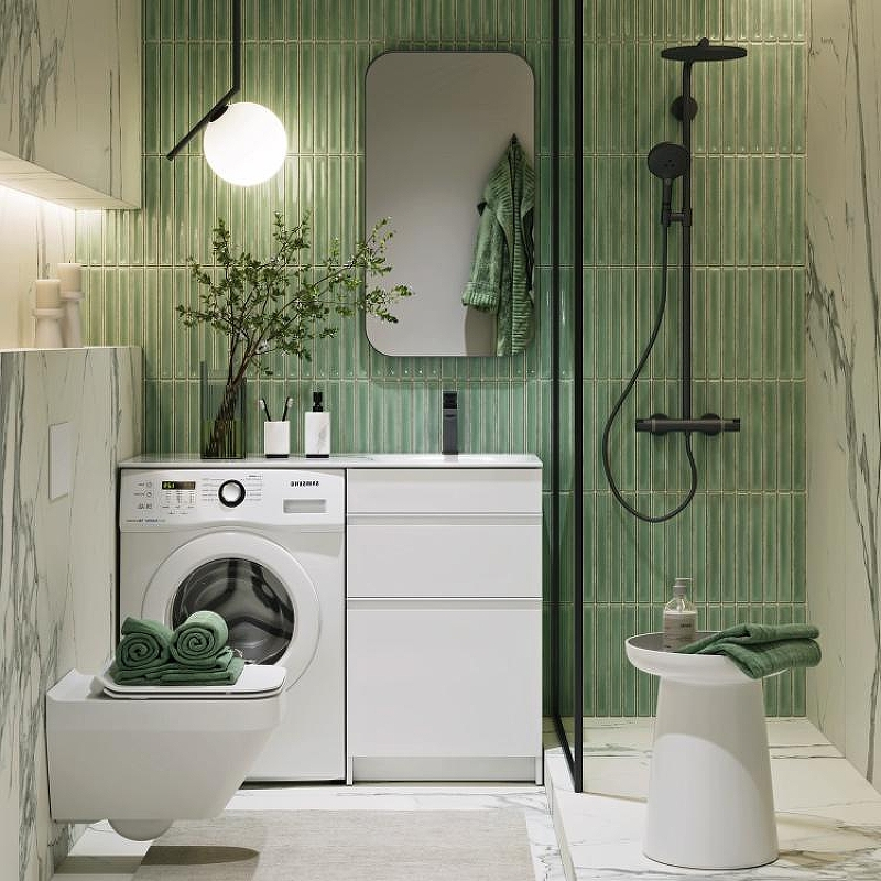 Тумба под раковину Aqwella Duet 115 DU01052N Белая, купить, цена, заказать, магазин, доставка, скидка, промокод, купить, цена, заказать, магазин, доставка, скидка, промокод