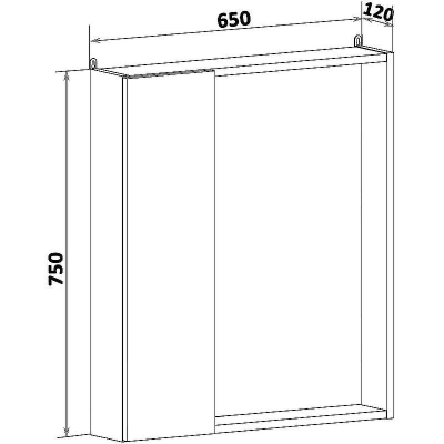 Зеркало со шкафом Runo Манхэттен 65 00-00001044 Белое