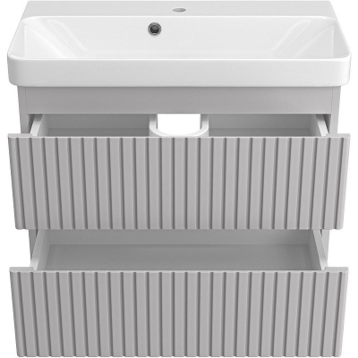 Тумба с раковиной Brevita Victory 70 УТ000025789 подвесная Серый шелк