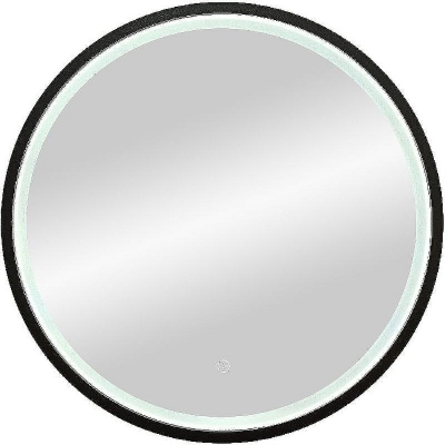 Зеркало Континент Style D 600 ЗЛП1016 с подсветкой Черное с сенсорным выключателем