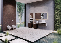 Полка Creavit Foglia 60 FL1060.00 с зеркалом и подсветкой цвет Коричневый, купить, цена, заказать, магазин, доставка, скидка, промокод, купить, цена, заказать, магазин, доставка, скидка, промокод