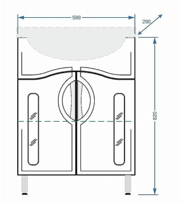 Тумба под раковину Stella Polar Сильва 60 SP-00000203 Белая