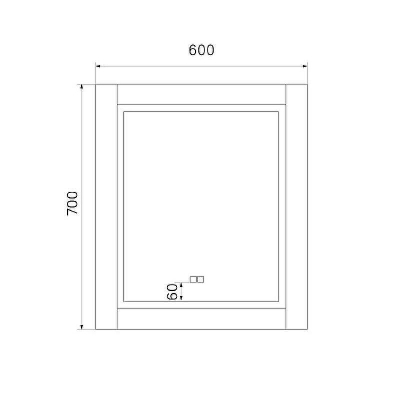 Зеркало Iddis Oxford 60 ЗЛП111 с подсветкой Белое