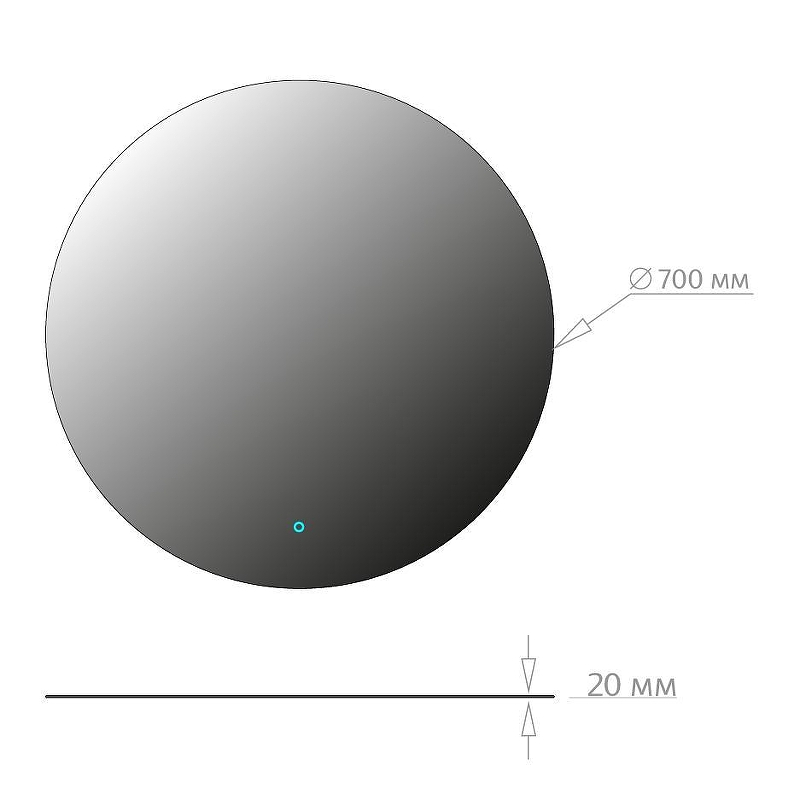 Зеркало Onika Сола 50 205025 с подсветкой с сенсорным выключателем и диммером, купить, цена, заказать, магазин, доставка, скидка, промокод, купить, цена, заказать, магазин, доставка, скидка, промокод