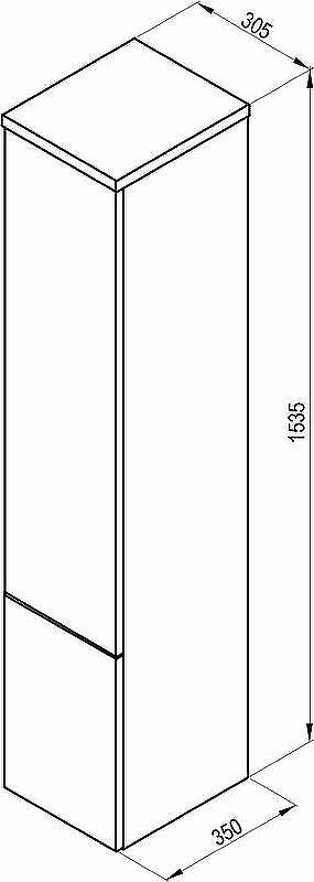 Шкаф пенал Ravak Rosa II 35 X000000929 подвесной Капучино Белый, купить, цена, заказать, магазин, доставка, скидка, промокод, купить, цена, заказать, магазин, доставка, скидка, промокод
