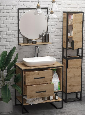 Тумба под раковину 1MarKa Grunge Loft 80Н Ц0000005442 Дуб Вотан