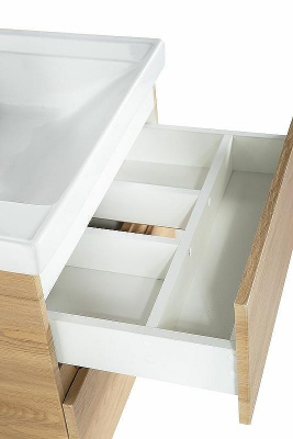 Тумба под раковину Art&Max AM-Techno-700-2C-SO-LW674 подвесная Дуб мадейра янтарь