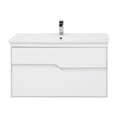 Тумба под раковину Aquanet Модена 100 198489 подвесная Белый глянец