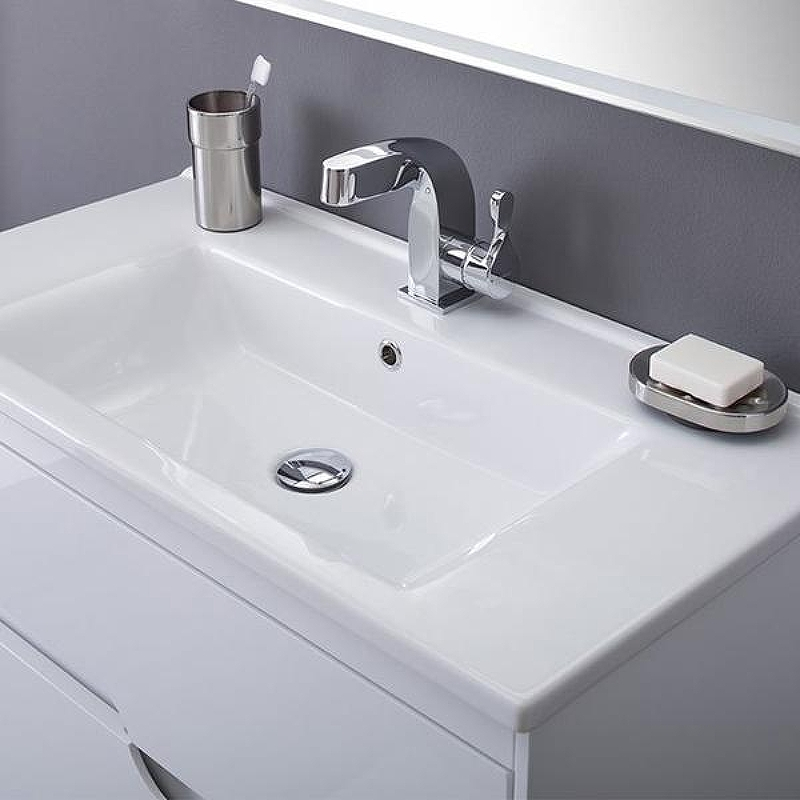 Тумба под раковину Aquanet Модена 100 198489 подвесная Белый глянец, купить, цена, заказать, магазин, доставка, скидка, промокод, купить, цена, заказать, магазин, доставка, скидка, промокод