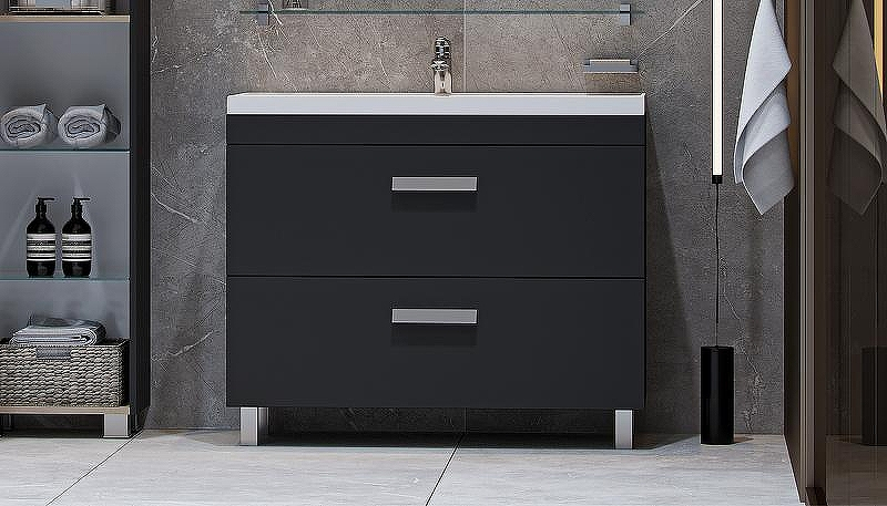 Тумба под раковину Velvex Orlando 100 tn.ORL.CLA.100.2Y Графит, купить, цена, заказать, магазин, доставка, скидка, промокод, купить, цена, заказать, магазин, доставка, скидка, промокод