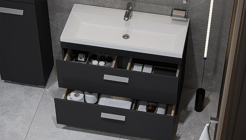 Тумба под раковину Velvex Orlando 100 tn.ORL.CLA.100.2Y Графит, купить, цена, заказать, магазин, доставка, скидка, промокод, купить, цена, заказать, магазин, доставка, скидка, промокод