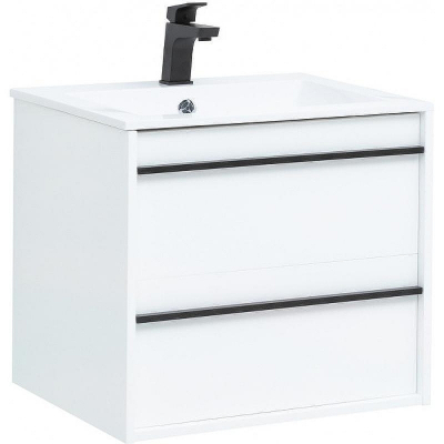 Тумба с раковиной Aquanet Lino 60 271943 подвесная Белая матовая