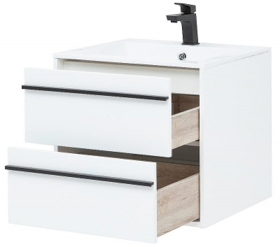 Тумба с раковиной Aquanet Lino 60 271943 подвесная Белая матовая