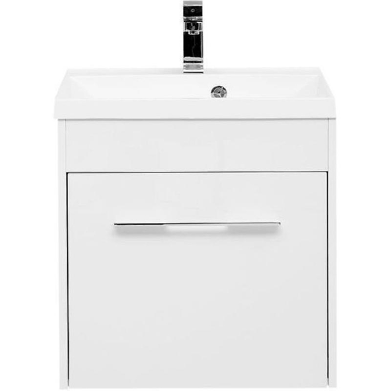 Тумба с раковиной Aquanet Августа 58 287691 подвесная Белая, купить, цена, заказать, магазин, доставка, скидка, промокод, купить, цена, заказать, магазин, доставка, скидка, промокод