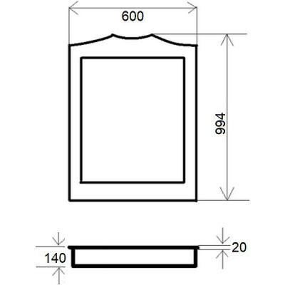 Зеркало Orange Classic 60 Белое