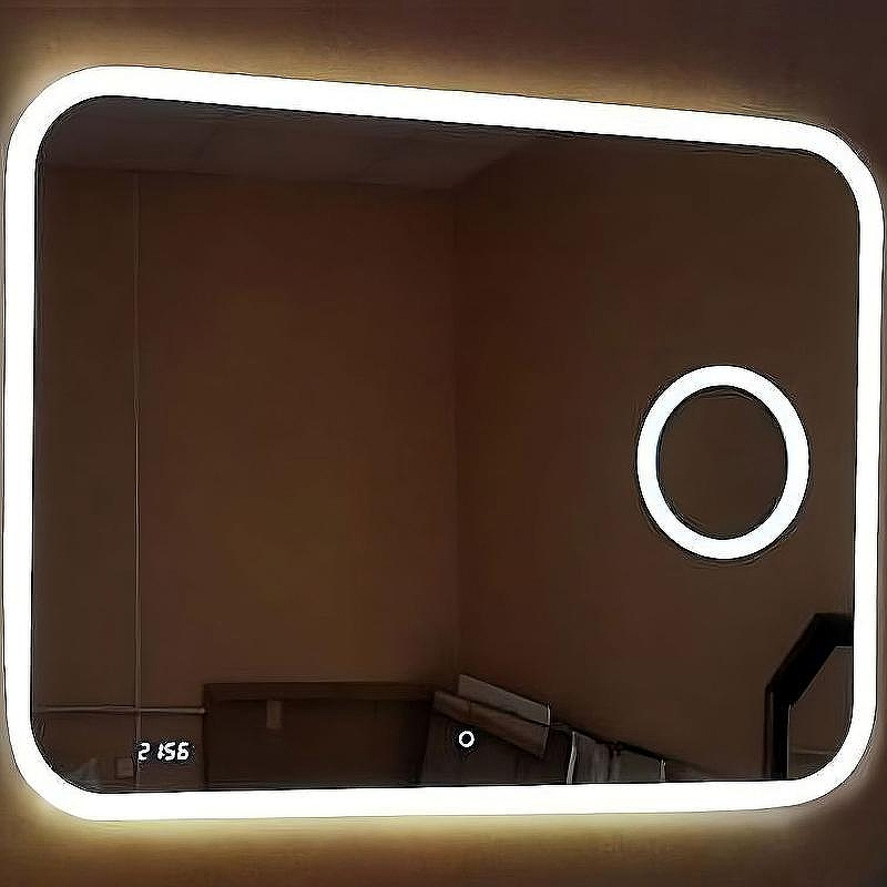 Зеркало Relisan Constance 800х600 Гл000024353 с подсветкой с сенсорным выключателем, увеличением и часами, купить, цена, заказать, магазин, доставка, скидка, промокод, купить, цена, заказать, магазин, доставка, скидка, промокод