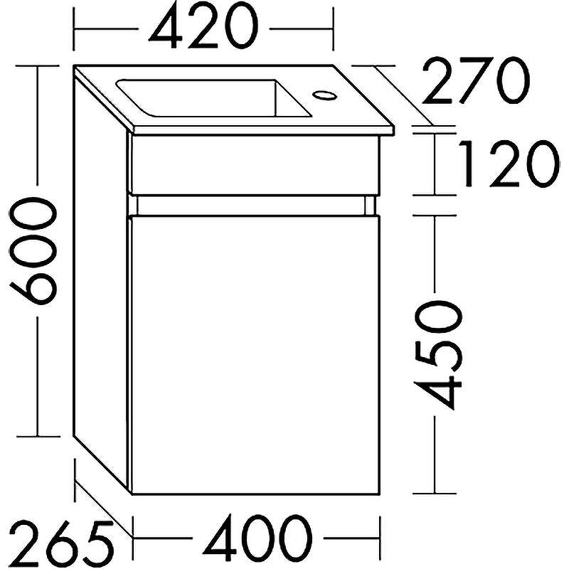 Тумба с раковиной Burgbad Lin20 40 SGIE042LF5351C0001*1 подвесная Белая матовая, купить, цена, заказать, магазин, доставка, скидка, промокод, купить, цена, заказать, магазин, доставка, скидка, промокод