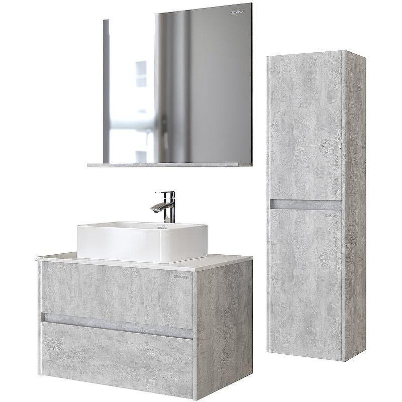 Зеркало Grossman Эдванс 80 208007 Цемент светлый, купить, цена, заказать, магазин, доставка, скидка, промокод, купить, цена, заказать, магазин, доставка, скидка, промокод