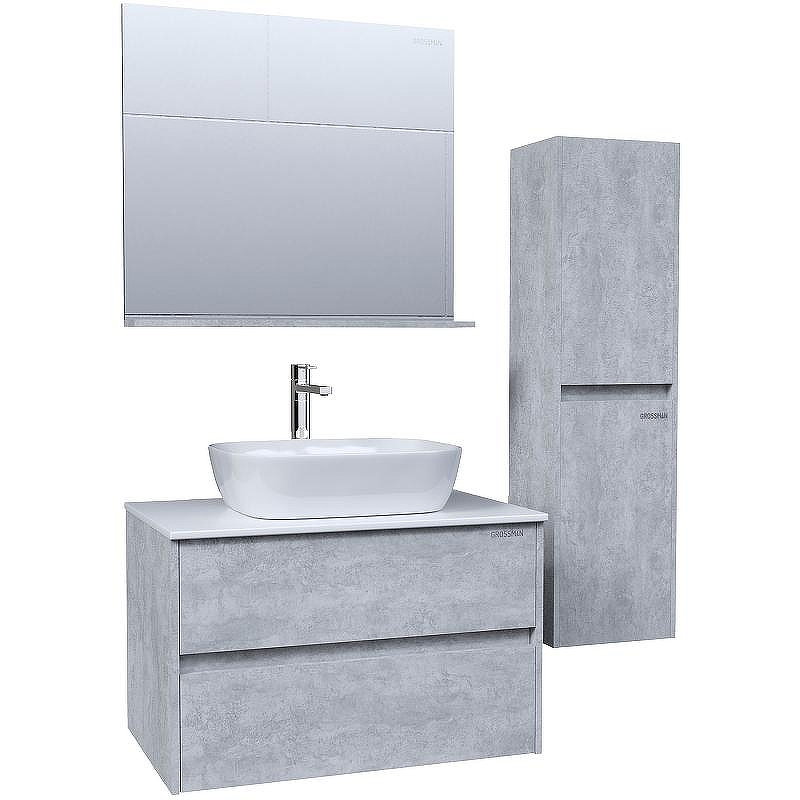 Зеркало Grossman Эдванс 80 208007 Цемент светлый, купить, цена, заказать, магазин, доставка, скидка, промокод, купить, цена, заказать, магазин, доставка, скидка, промокод