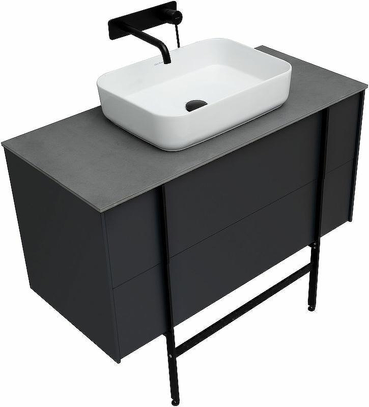 Тумба под раковину Allen Brau Reality 100 1.32007.AM подвесная Антрацит матовый, купить, цена, заказать, магазин, доставка, скидка, промокод, купить, цена, заказать, магазин, доставка, скидка, промокод