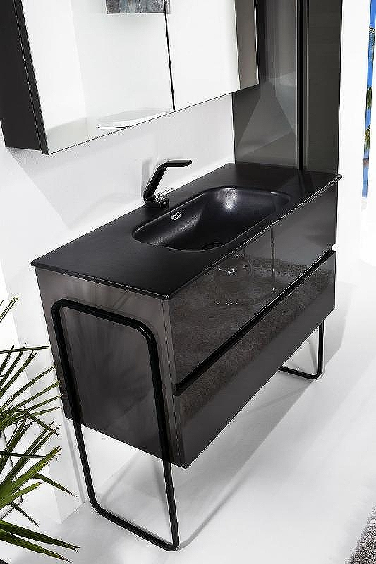 Тумба под раковину Boheme Armadi Art Vallessi 120 837-120-A glossy подвесная Антрацит глянец, купить, цена, заказать, магазин, доставка, скидка, промокод, купить, цена, заказать, магазин, доставка, скидка, промокод