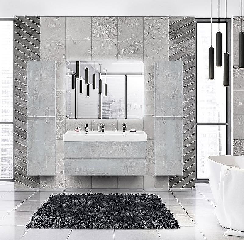 Тумба под раковину Cezares Molveno 46 120 MOLVENO 46-120-2C-SO-2-BET подвесная Beton, купить, цена, заказать, магазин, доставка, скидка, промокод, купить, цена, заказать, магазин, доставка, скидка, промокод