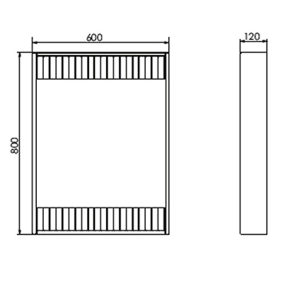 Зеркало Comforty 60 00-00001278 с подсветкой Белое с бесконтактным выключателем