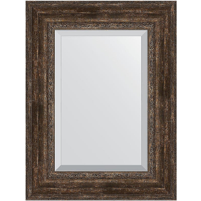 Зеркало Evoform Exclusive 82х62 BY 3404 с фацетом в багетной раме - Состаренное дерево с орнаментом 120