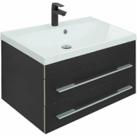Тумба с раковиной Aquanet Верона New 75 281097 подвесная Черная матовая, купить, цена, заказать, магазин, доставка, скидка, промокод, купить, цена, заказать, магазин, доставка, скидка, промокод