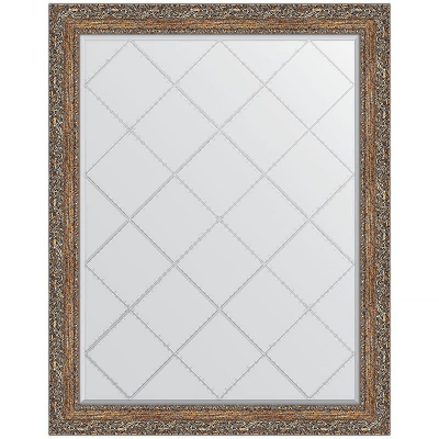 Зеркало Evoform Exclusive-G 120х95 BY 4357 с гравировкой в багетной раме - Виньетка бронзовая 85