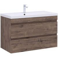 Тумба под раковину Aquanet Нота New 100 334194 подвесная Дуб веллингтон табак, купить, цена, заказать, магазин, доставка, скидка, промокод, купить, цена, заказать, магазин, доставка, скидка, промокод