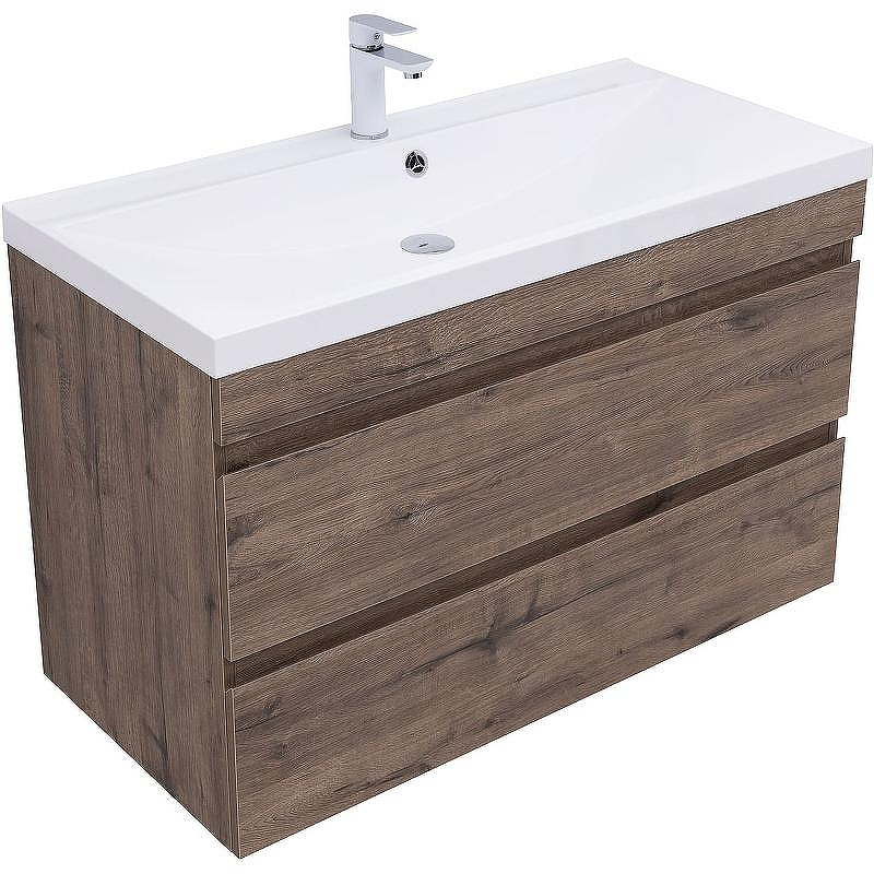 Тумба под раковину Aquanet Нота New 100 334194 подвесная Дуб веллингтон табак, купить, цена, заказать, магазин, доставка, скидка, промокод, купить, цена, заказать, магазин, доставка, скидка, промокод