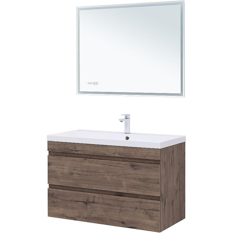 Тумба под раковину Aquanet Нота New 100 334194 подвесная Дуб веллингтон табак, купить, цена, заказать, магазин, доставка, скидка, промокод, купить, цена, заказать, магазин, доставка, скидка, промокод