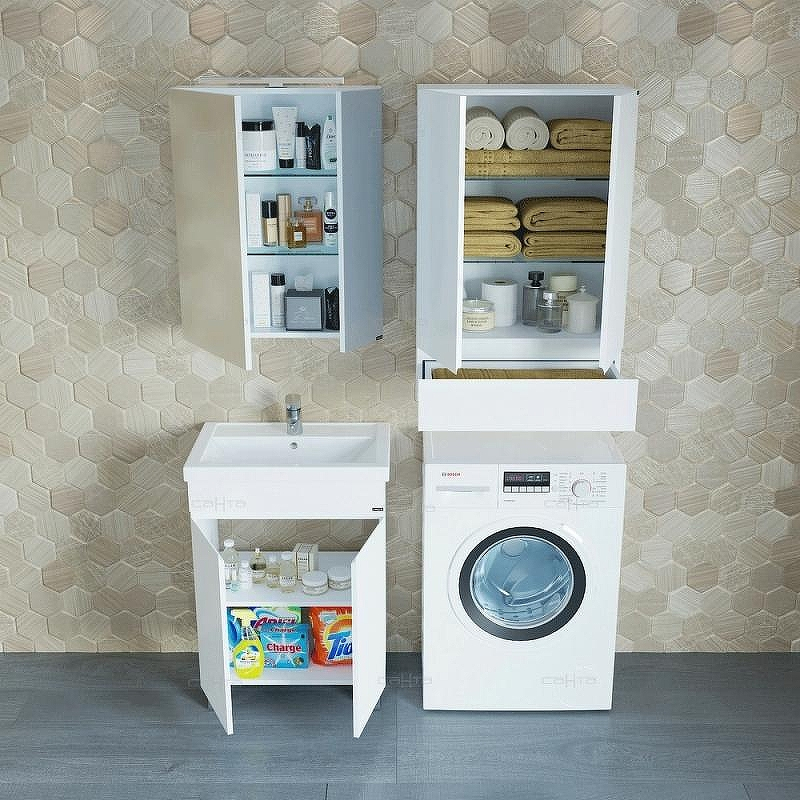 Тумба под раковину СанТа Марс 60 700240 Белая, купить, цена, заказать, магазин, доставка, скидка, промокод, купить, цена, заказать, магазин, доставка, скидка, промокод