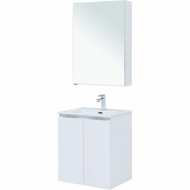 Комплект мебели для ванной Aquanet Алвита New 60 274220 подвесной Белый матовый, купить, цена, заказать, магазин, доставка, скидка, промокод, купить, цена, заказать, магазин, доставка, скидка, промокод