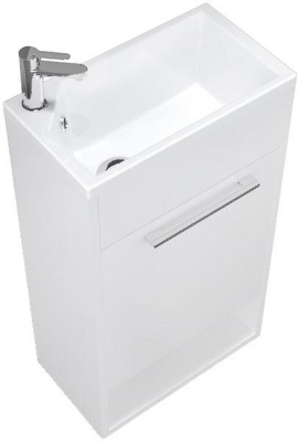 Тумба с раковиной 1MarKa Lira 40Н L У85921 Белая глянцевая