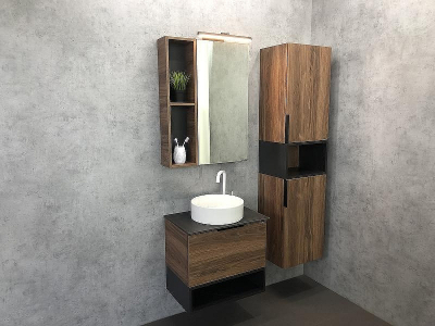 Зеркальный шкаф Comforty Штутгарт 60 00004151036 Дуб темно-коричневый