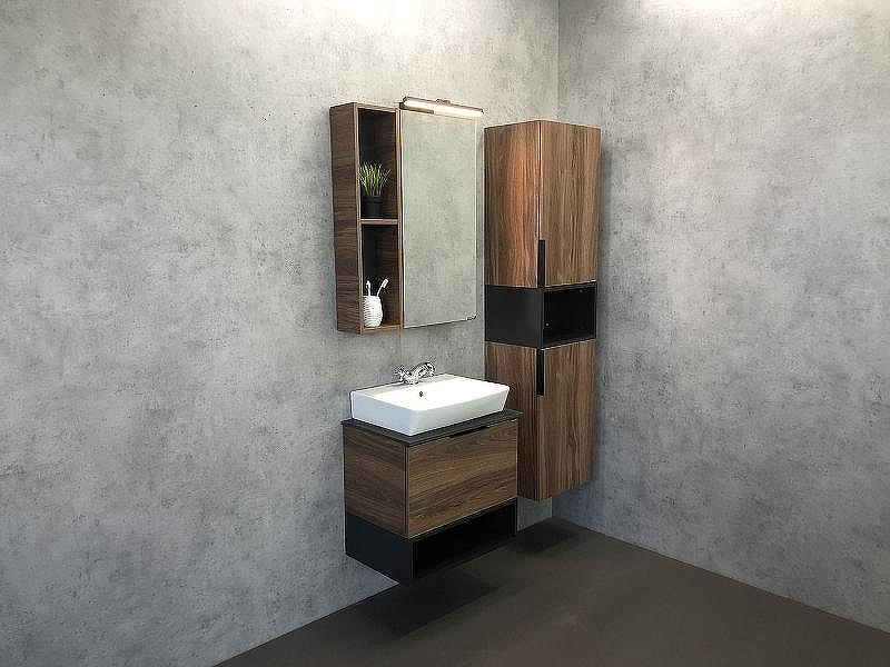 Зеркальный шкаф Comforty Штутгарт 60 00004151036 Дуб темно-коричневый, купить, цена, заказать, магазин, доставка, скидка, промокод, купить, цена, заказать, магазин, доставка, скидка, промокод