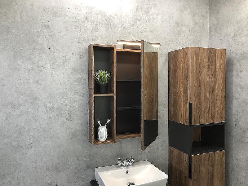 Зеркальный шкаф Comforty Штутгарт 60 00004151036 Дуб темно-коричневый, купить, цена, заказать, магазин, доставка, скидка, промокод, купить, цена, заказать, магазин, доставка, скидка, промокод