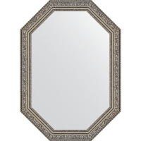Зеркало Evoform Octagon 50x70 BY 7025 в багетной раме - Виньетка состаренное серебро 56, купить, цена, заказать, магазин, доставка, скидка, промокод, купить, цена, заказать, магазин, доставка, скидка, промокод