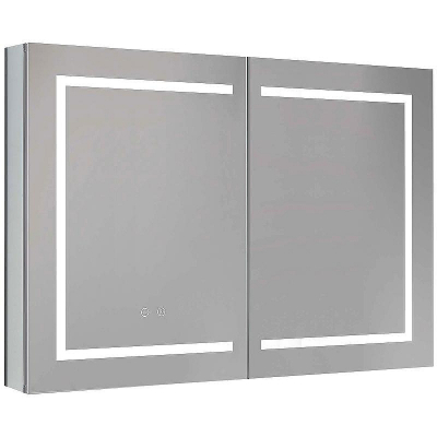 Зеркальный шкаф Aquatek 100 AQ7104-MLC с подсветкой Хром